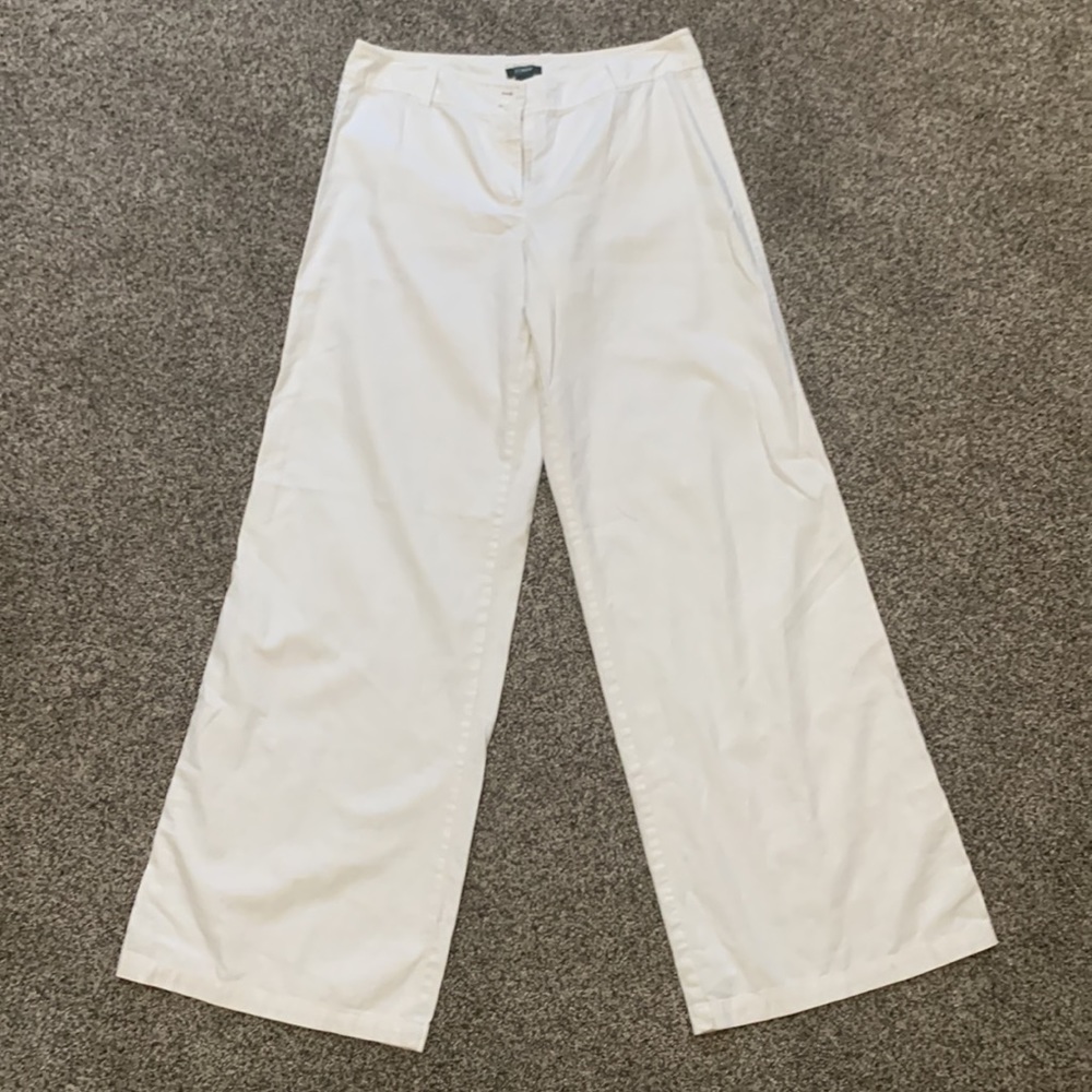 J. Crew White Linen Pants | Trousers | Palazo Pants